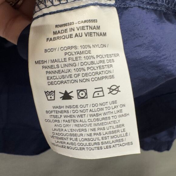 Nike Track Jacket Mens XL Blue Full Zip Windbreaker Nylon Hidden Hood + Pockets - Picture 8 of 10